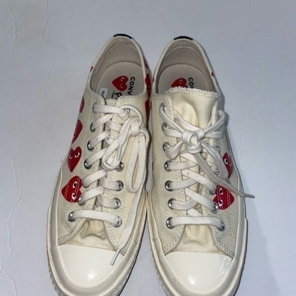 Converse Comme des Garcons Play Multi-Heart White women size 11 - Picture 4 of 8